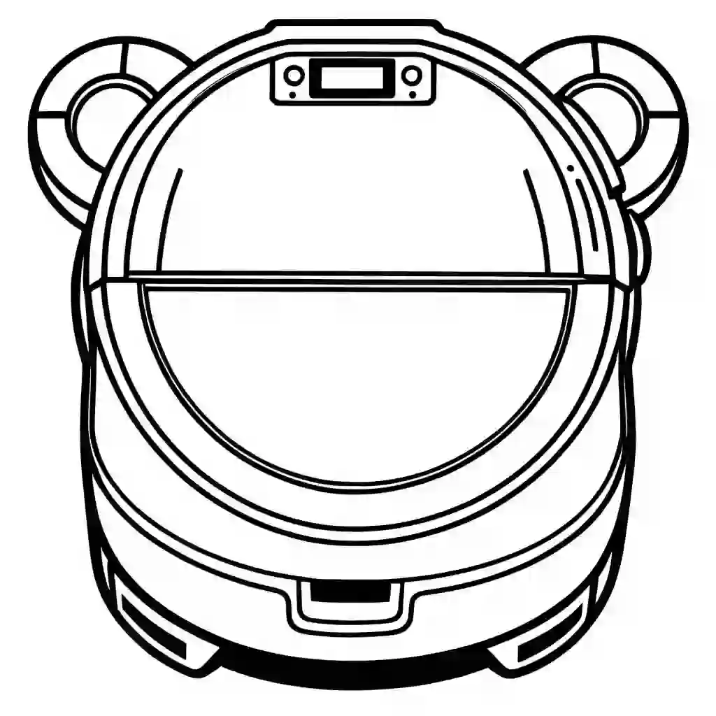 Robotic Vacuum Cleaner coloring pages